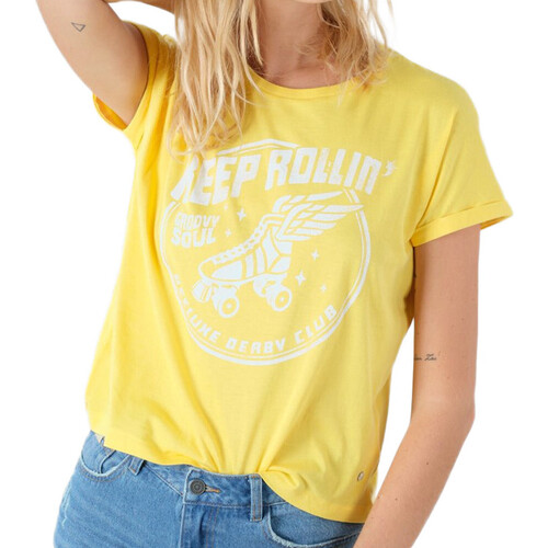 Textil Mulher T-shirts e Pólos Deeluxe  Amarelo