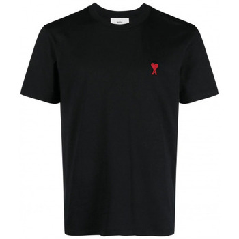 Textil Homem T-shirts e Pólos Ami Paris T SHIRT  DE COEUR  BFUTS001.724 BLACK Preto
