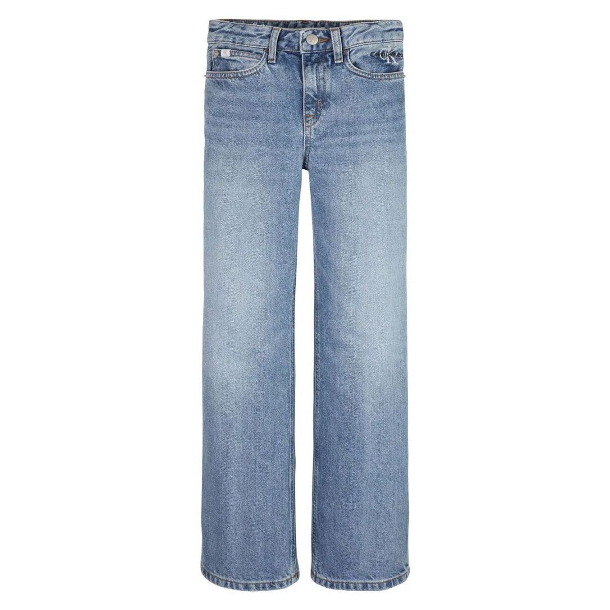 Textil Rapariga Calças de ganga Calvin Klein Jeans IG0IG02065 WIDE-1AA AUTHENTIC LIGHT BLUE Azul