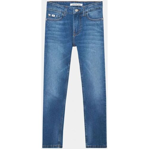 Textil Rapaz Calças de ganga Calvin women Klein Jeans IB0IB01716 SLIM-1A4 MID BLUE Azul