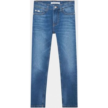 Textil Rapaz Calvin Klein paperbag waist shorts Calvin klein бюстгальтер 6789 IB0IB01716 SLIM-1A4 MID BLUE Azul