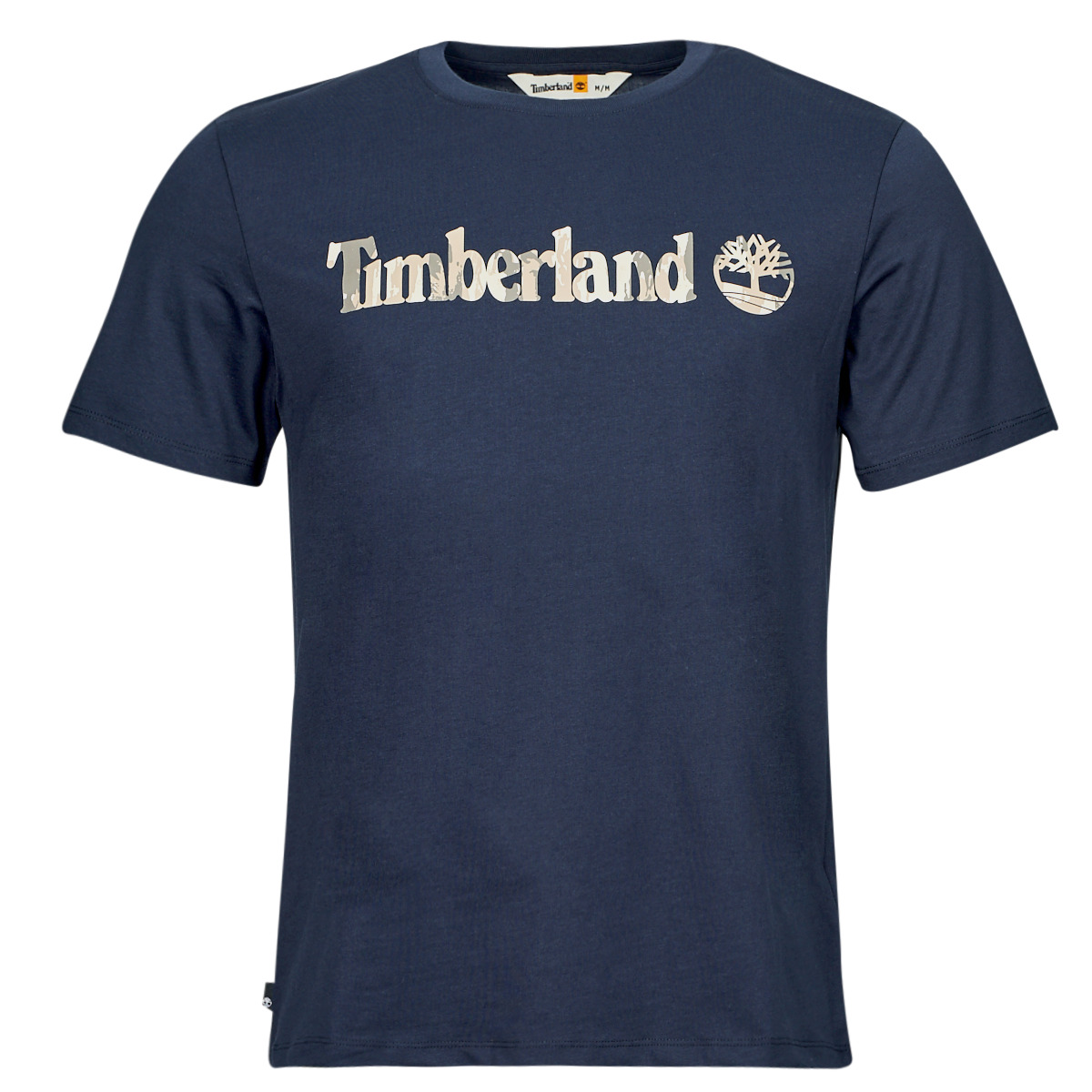 Textil Homem T-Shirt mangas curtas Timberland Camo Linear Logo Short Sleeve Tee Marinho