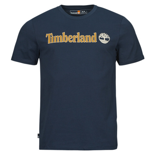 Textil Homem T-Shirt mangas curtas men Timberland Linear Logo Short Sleeve Tee Marinho