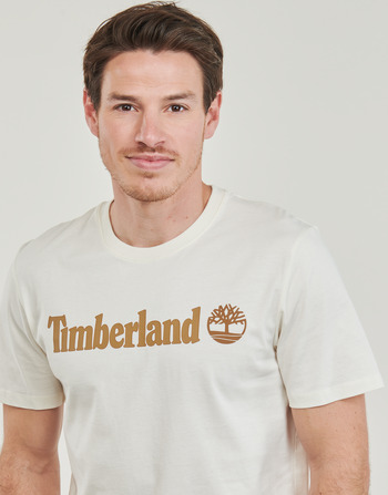 Timberland Linear Logo Short Sleeve Tee Branco