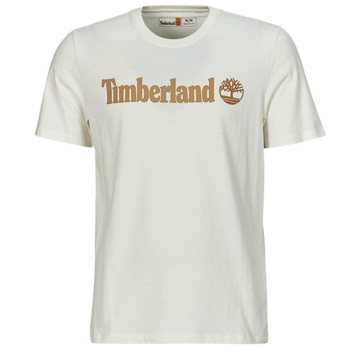 Textil Homem T-Shirt mangas curtas Timberland Linear Logo Timberland 6 inch premium little kids boots grey nubuck tb0a199k Branco