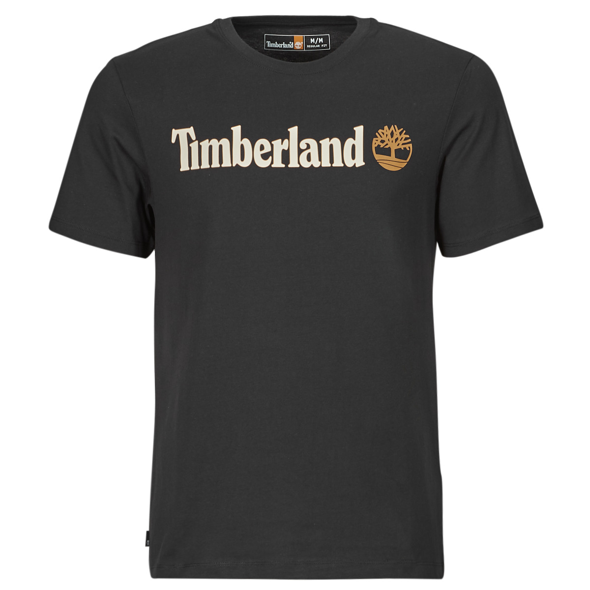 Textil Homem T-Shirt mangas curtas Guide Timberland Linear Logo Short Sleeve Tee Preto