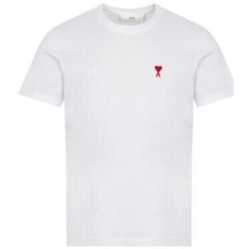 Textil Homem T-shirts e Pólos Ami Paris T SHIRT  DE COEUR UNISEXE BLANC UTS001.724 Branco