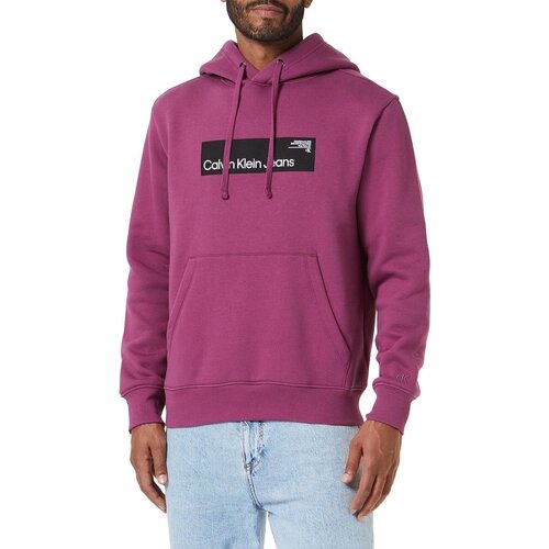 Textil Homem Sweats Calvin Klein T-shirt Stacked Logo J30J324106 Violeta