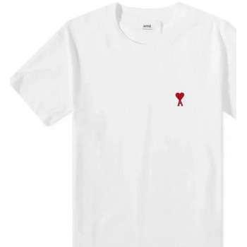 Textil Homem T-shirts e Pólos Ami Paris T SHIRT  DE COEUR UNISEXE  LOOSE UTS004.726 Branco