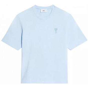 Textil Homem T-shirts e Pólos Ami Paris T SHIRT  DE COEUR UNISEXE LOOSE UTS004.726 SKY BLUE Azul