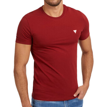 Textil Homem T-Shirt mangas curtas Guess  Vermelho