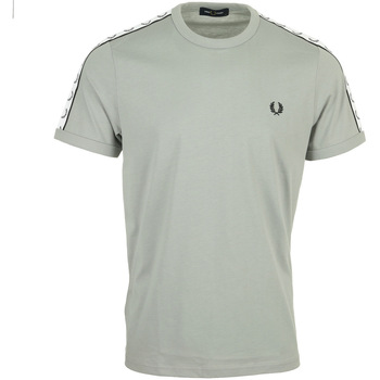 Textil Homem T-Shirt mangas curtas Fred Perry Taped Ringer Cinza