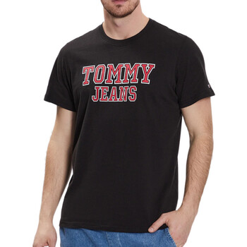 Textil Homem T-shirts e Pólos Tommy Hilfiger  Preto