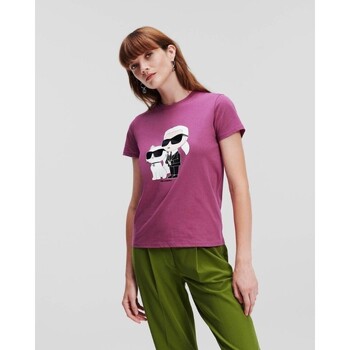 Textil Mulher T-shirts e Pólos Karl Lagerfeld  Rosa