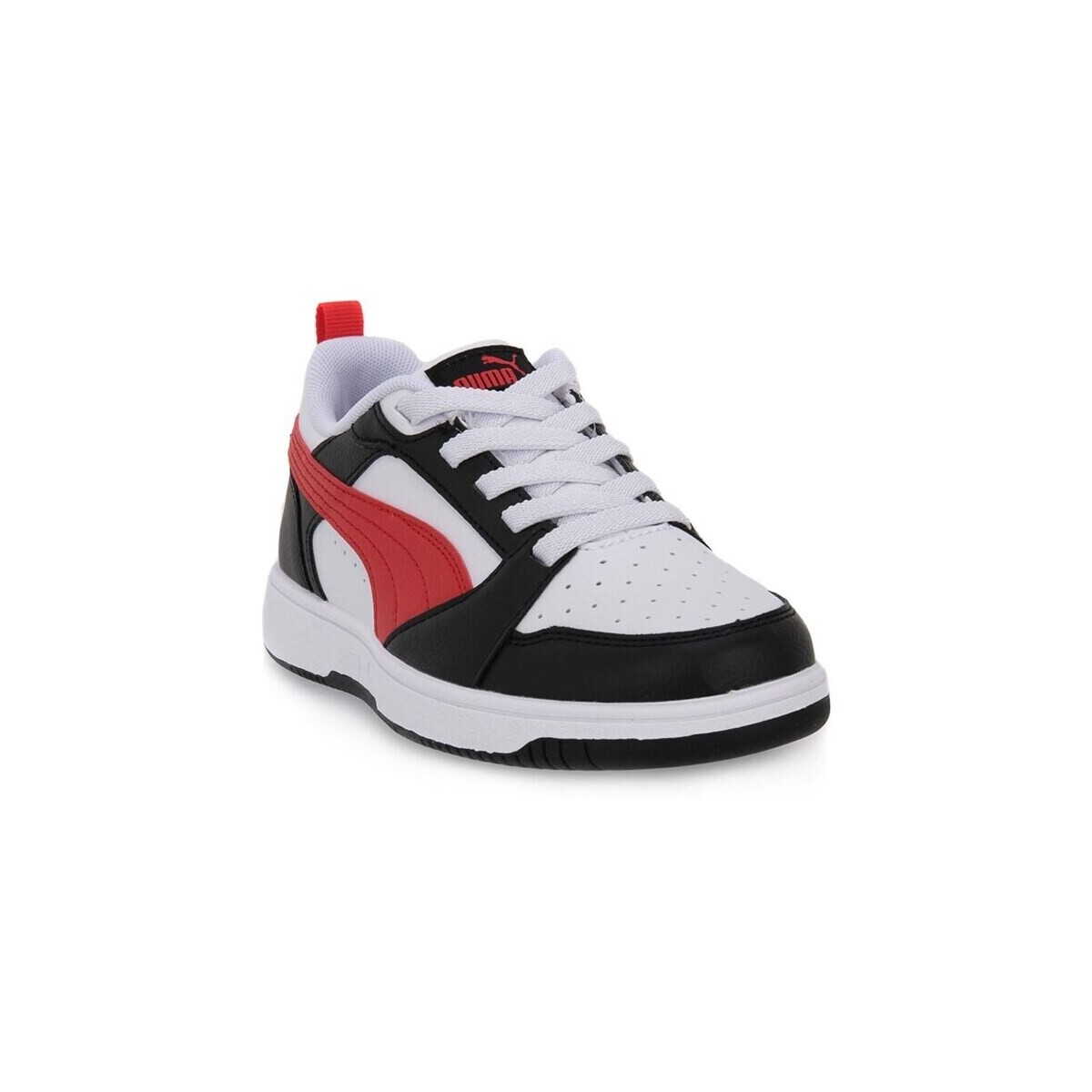 Sapatos Criança Sapatilhas Puma 04 Rebound V6 Low Preto, Branco