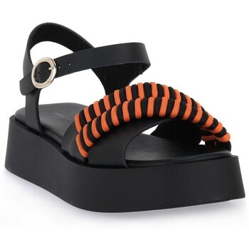 Sapatos Mulher Sandálias Frau London Nero Tan Preto