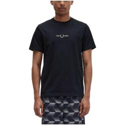 Textil Homem T-Shirt mangas curtas Fred Perry  Preto