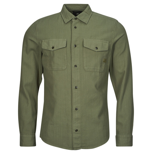 Textil Homem Camisas mangas comprida G-Star Raw marine slim shirt l\s Cáqui