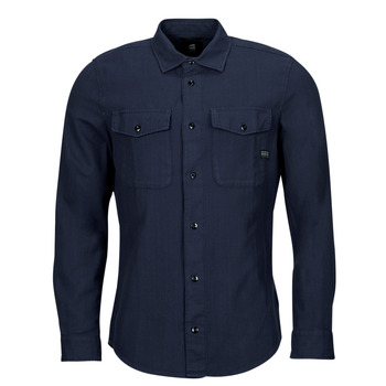 Textil Homem Camisas mangas comprida G-Star Raw marine slim shirt l\s Marinho