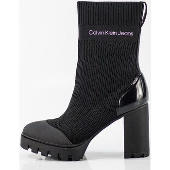 Sapatos Mulher Botas Calvin Klein practice JEANS Botas  en color negro para Preto