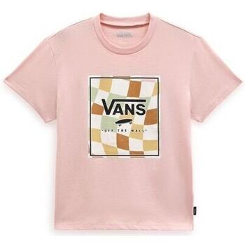 Textil Rapariga T-shirts e Pólos Vans VN000795BQL1 CREW VAXY-ROSES Rosa