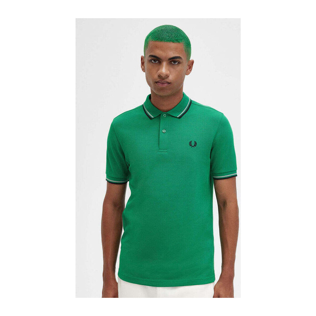 Textil Homem T-shirts e Pólos Fred Perry M3600-R34-4-1 Verde