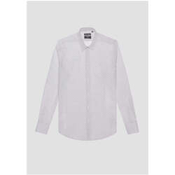 Textil Homem Camisas mangas comprida Antony Morato MMSL00628-FA430575-1000-1-3 Branco