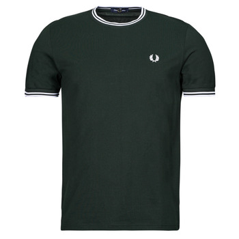 Textil Homem RUNNING S S ORANGE SILVER T-shirt Fred Perry TWIN TIPPED T-SHIRT Preto