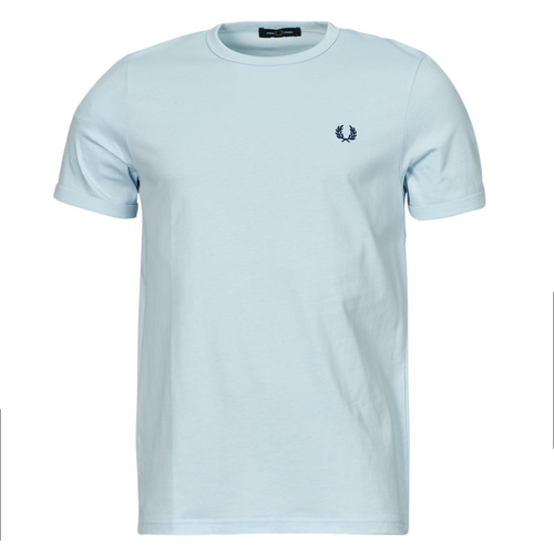 Textil Homem Refresh your casual collection with this Bowling Shirt from Fred Perry RINGER T-SHIRT Azul / Claro