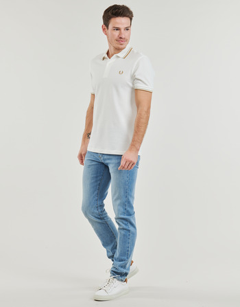 Fred Perry TWIN TIPPED FRED PERRY SHIRT Branco / Bege
