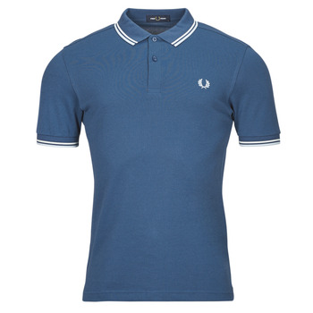 Textil Homem Senses & Shoes Fred Perry TWIN TIPPED FRED PERRY SHIRT Azul / Branco