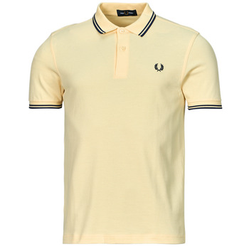 Textil Homem Polos mangas curta Fred Perry TWIN TIPPED FRED PERRY SHIRT Amarelo / Marinho