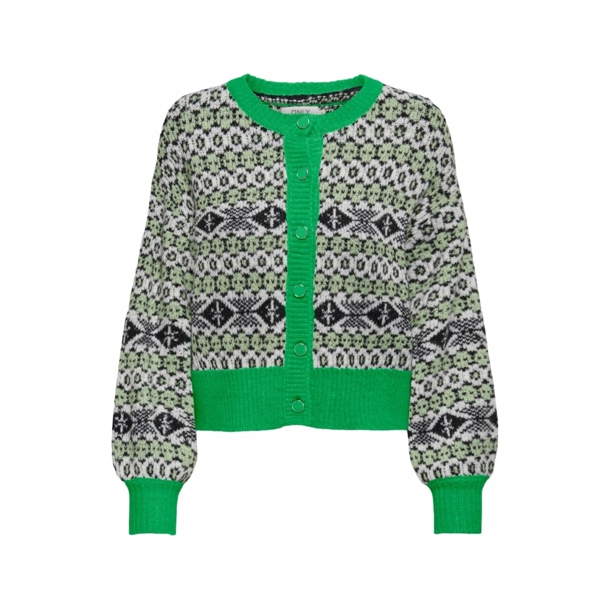 Textil Mulher camisolas Only Casaco Dea Cardigan L/S - Island Green /Smoke Green Verde