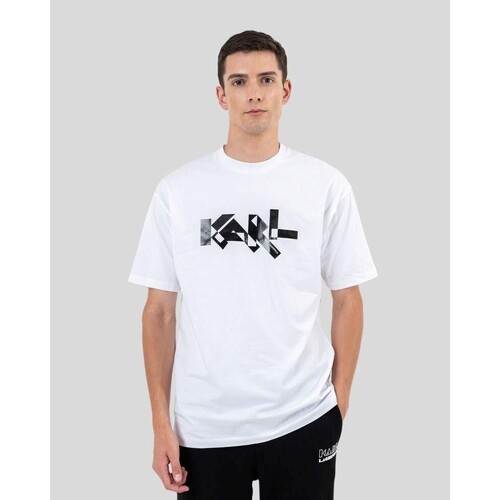 Textil Homem T-shirts e Pólos Karl Lagerfeld 755261 533221 Branco