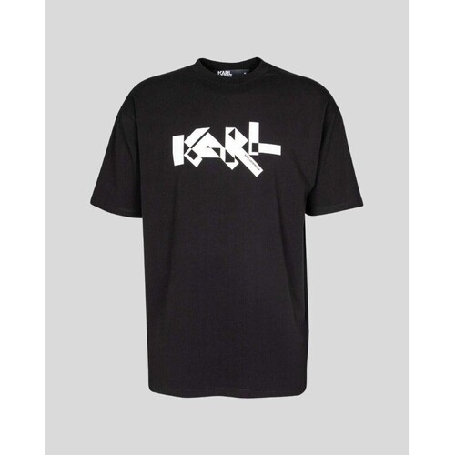 Textil Homem Paul Smith Junior T-Shirt mit grafischem Print Blau Karl Lagerfeld 755261 533221 Preto