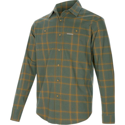 Textil Homem Camisas mangas comprida Trango CAMISA ZERNEZ Verde