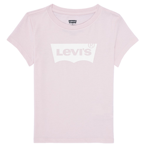 Textil Rapariga Mesas de apoio Levi's BATWING TEE Rosa / Branco