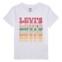 Te7-5 Rapariga T-Shirt mangas curtas Levi's ORGANIC RETRO LEVIS SS TEE Multicolor / Branco