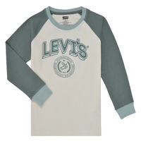 Tepattered Rapaz T-shirt mangas compridas Levi's PREP COLORBLOCK LONGSLEEVE Branco / Verde