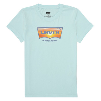Textil Rapaz T-Shirt mangas Kids Levi's SUNSET BATWING TEE Azul / Laranja