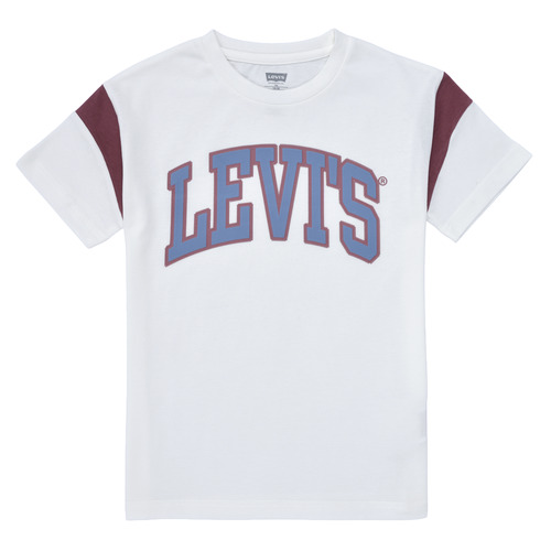 Textil Rapaz Cadeiras de exterior Levi's LEVI'S PREP SPORT TEE Branco / Azul / Vermelho