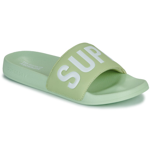 Sapatos Mulher chinelos Superdry Sportswear Logo Loose Short Core Verde / Branco