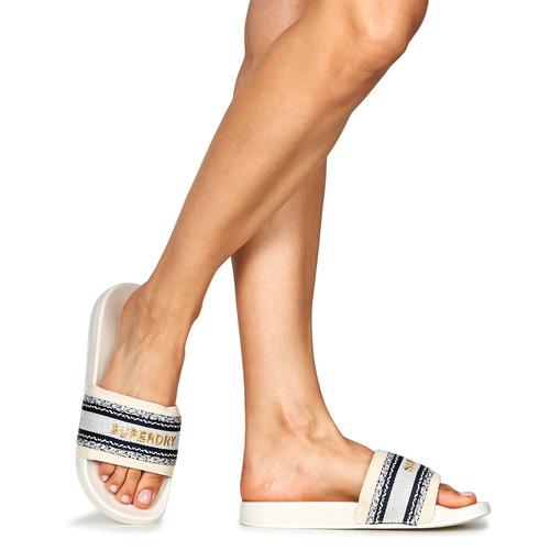 Superdry Vegan Webbing Pool Sliders Bege