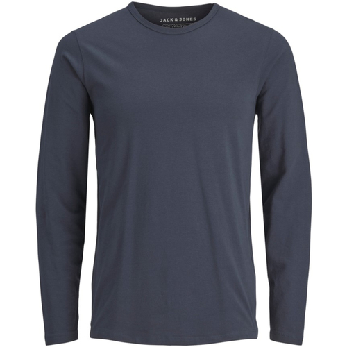 Textil Homem Update your t-shirt collection Jack & Jones 12059220 JJEBASIC O-NECK TEE LS NOOS NAVY BLUE Azul