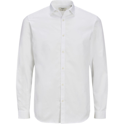 Textil Homem Camisas mangas comprida Jack & Jones 12201905 JPRBLACARDIFF SHIRT LS NOOS WHITE Branco