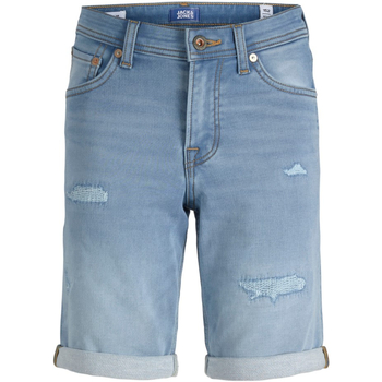 Textil Rapaz Shorts / Bermudas Tipo de fecho 12224574 JJIRICK JJIORG SHORTS GE 635 I.K SN JNR BLUE DENIM Azul