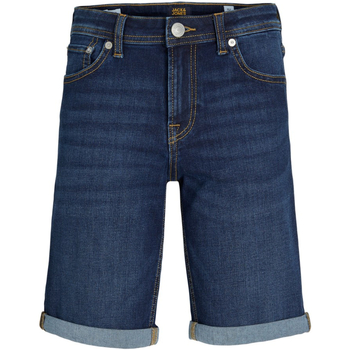 Textil Rapaz Shorts / Bermudas Tipo de fecho 12230491 JJIRICK JJORIGINAL SHORTS MF 550 SN JNR BLUE DENIM Azul