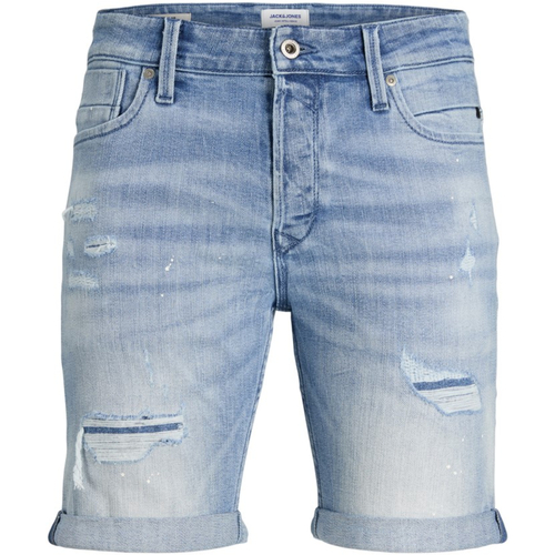 Textil Homem mini Shorts / Bermudas madewell the oversized trucker jean jacket in lunar wash 12229210 JJIRICK JJBLAIR mini Shorts GE 202 SN BLUE DENIM Azul
