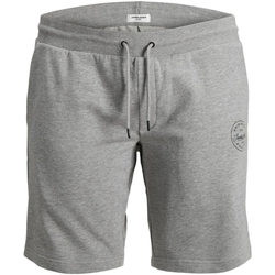 Textil Homem Shorts / Bermudas Jack & Jones 12229945 JPSTSHARK SWEAT SHORTS AT PLS LIGHT GREY MELANGE Cinza