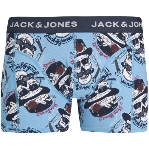 Todos os sapatos de senhora Homem Boxer Jack & Jones 12228453 JACTRIP SKULLS TRUNK SN DUSK BLUE Azul